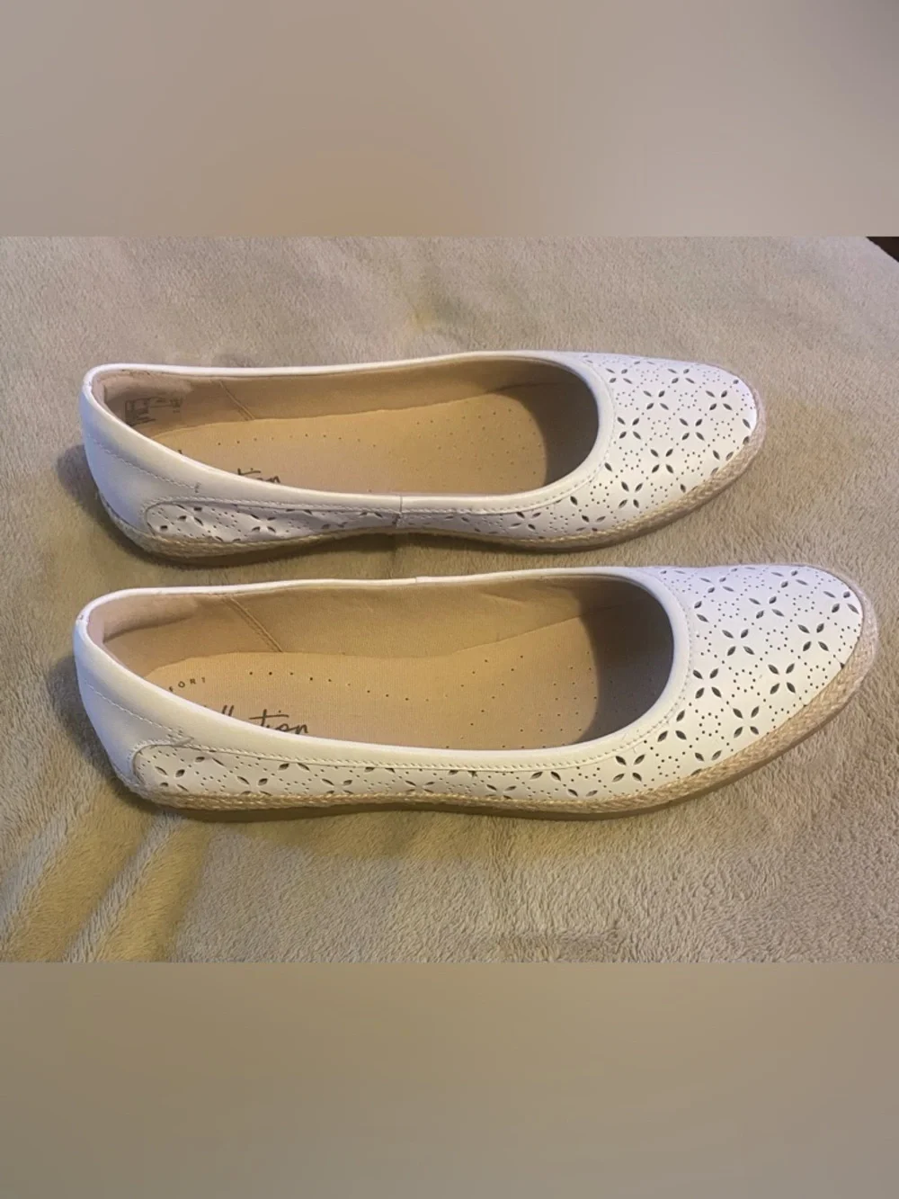 Collection by Clarks white espadrille Flats